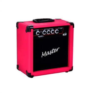 Amplificador de Guitarra Rosa 15w Rms com distorção Master A